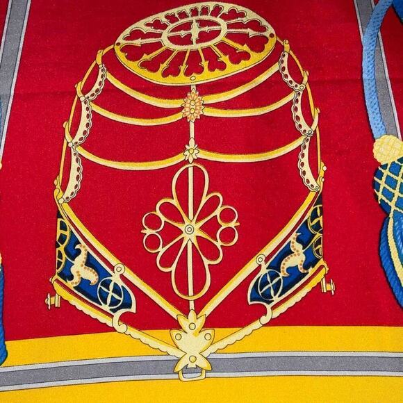 Hermès HERMES Vintage Les Muserolles Motif 90cm Square Silk Scarf - Picture 15 of 16